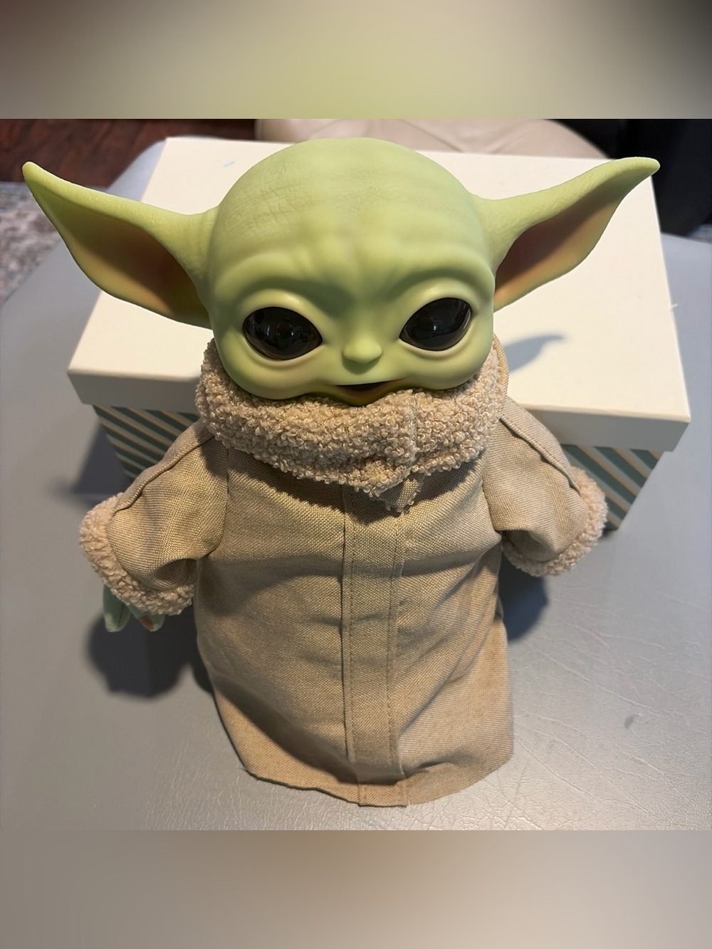Mattel Green Grogu Plush Doll with Tan Coat
